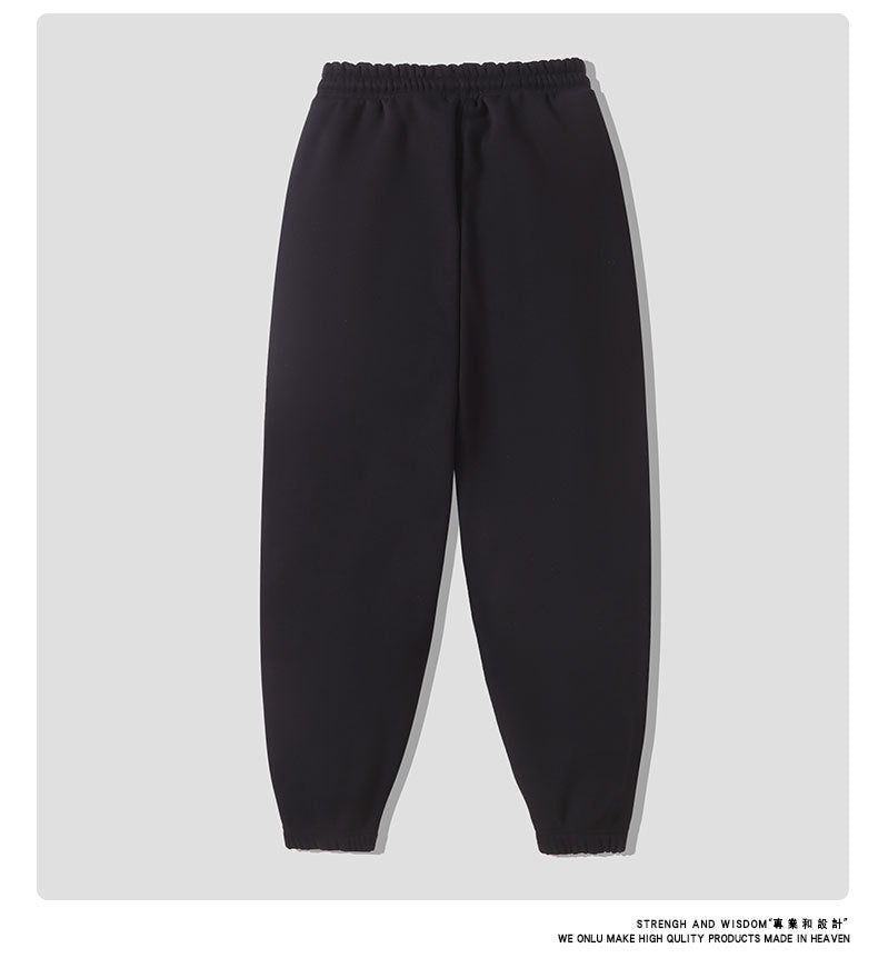 Winter Velvet Sweatpants Women Fleece Lined Track Pants Casual Loose Ankle Tied Jogger Pants