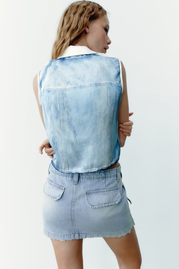 Spring Women Street Denim Printing Casual Shorts