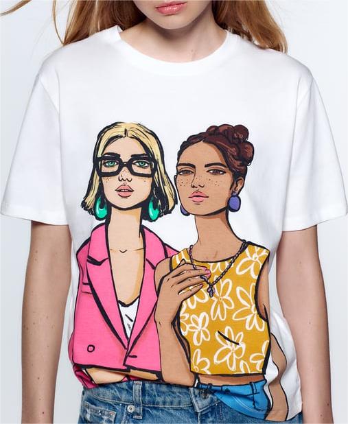 Summer Girl Printed Casual Loose Fitting T shirt Top