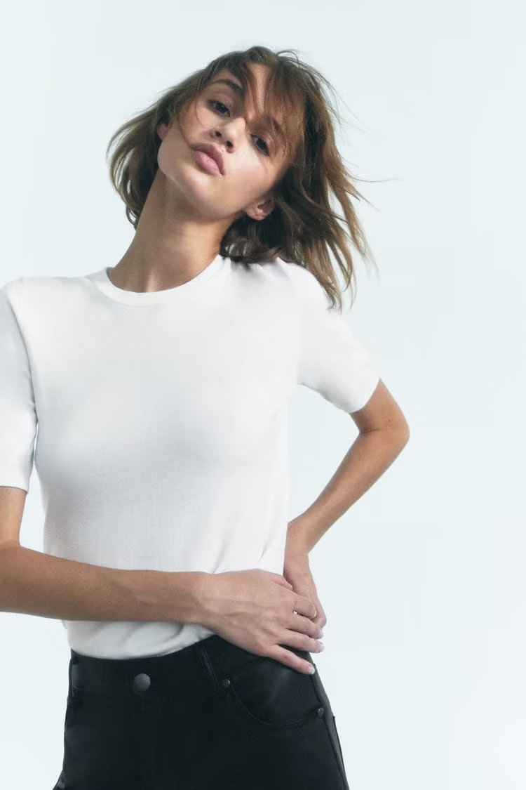 Summer Women Casual round Neck Short Sleeves Top Loose Basic Sweatshirt