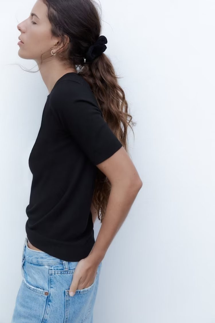 Summer Women Casual round Neck Short Sleeves Top Loose Basic Sweatshirt