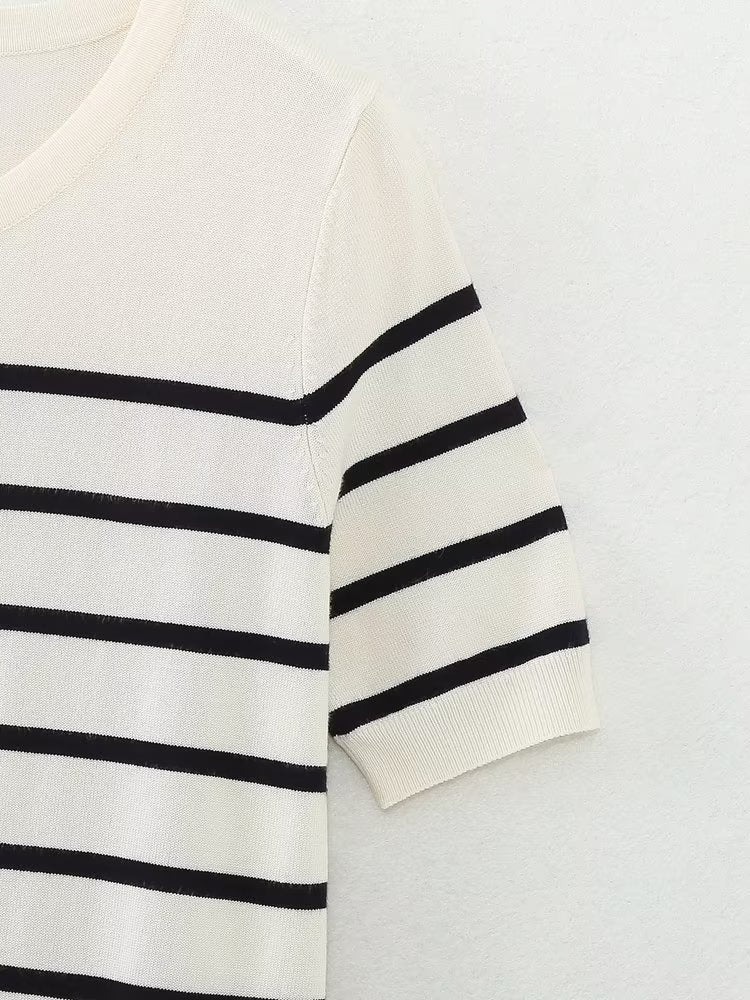 Summer Women Casual round Neck Short Sleeves Top Loose Basic Sweatshirt