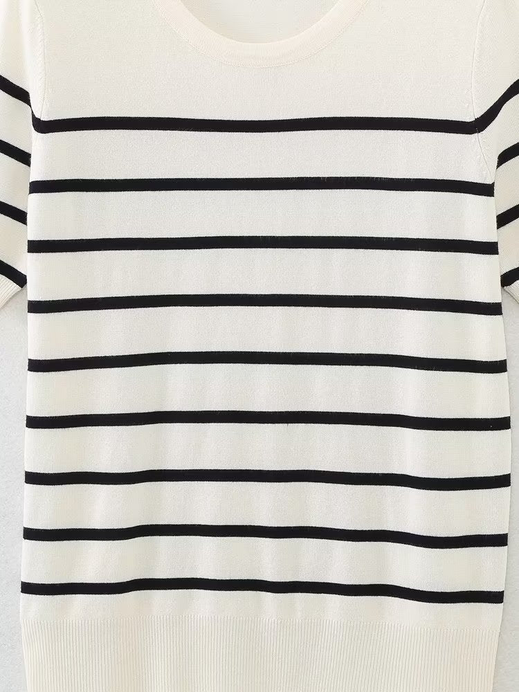 Summer Women Casual round Neck Short Sleeves Top Loose Basic Sweatshirt