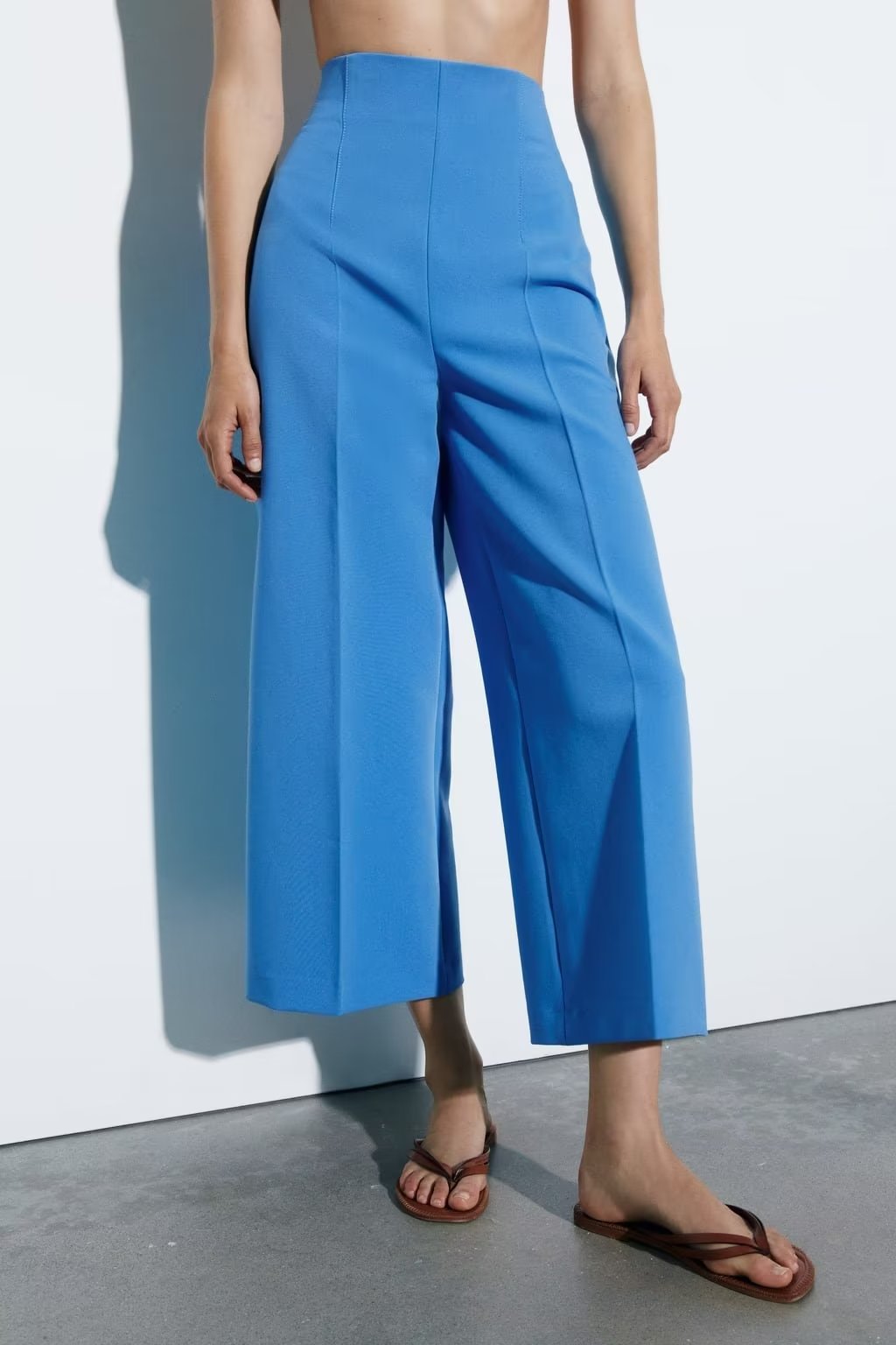 Summer Women Clothing Street Casual High Waist Wide Leg Pants