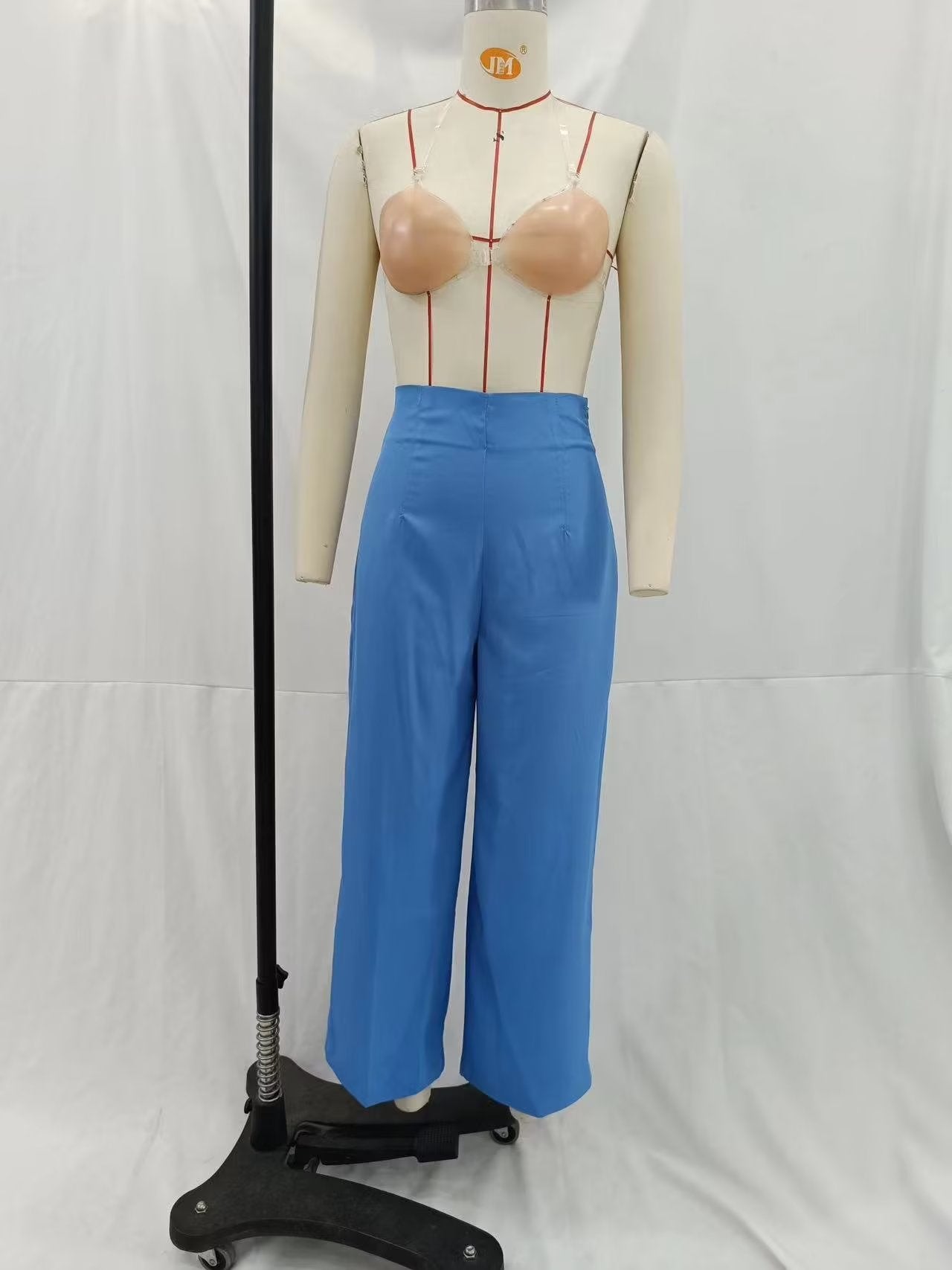 Summer Women Clothing Street Casual High Waist Wide Leg Pants