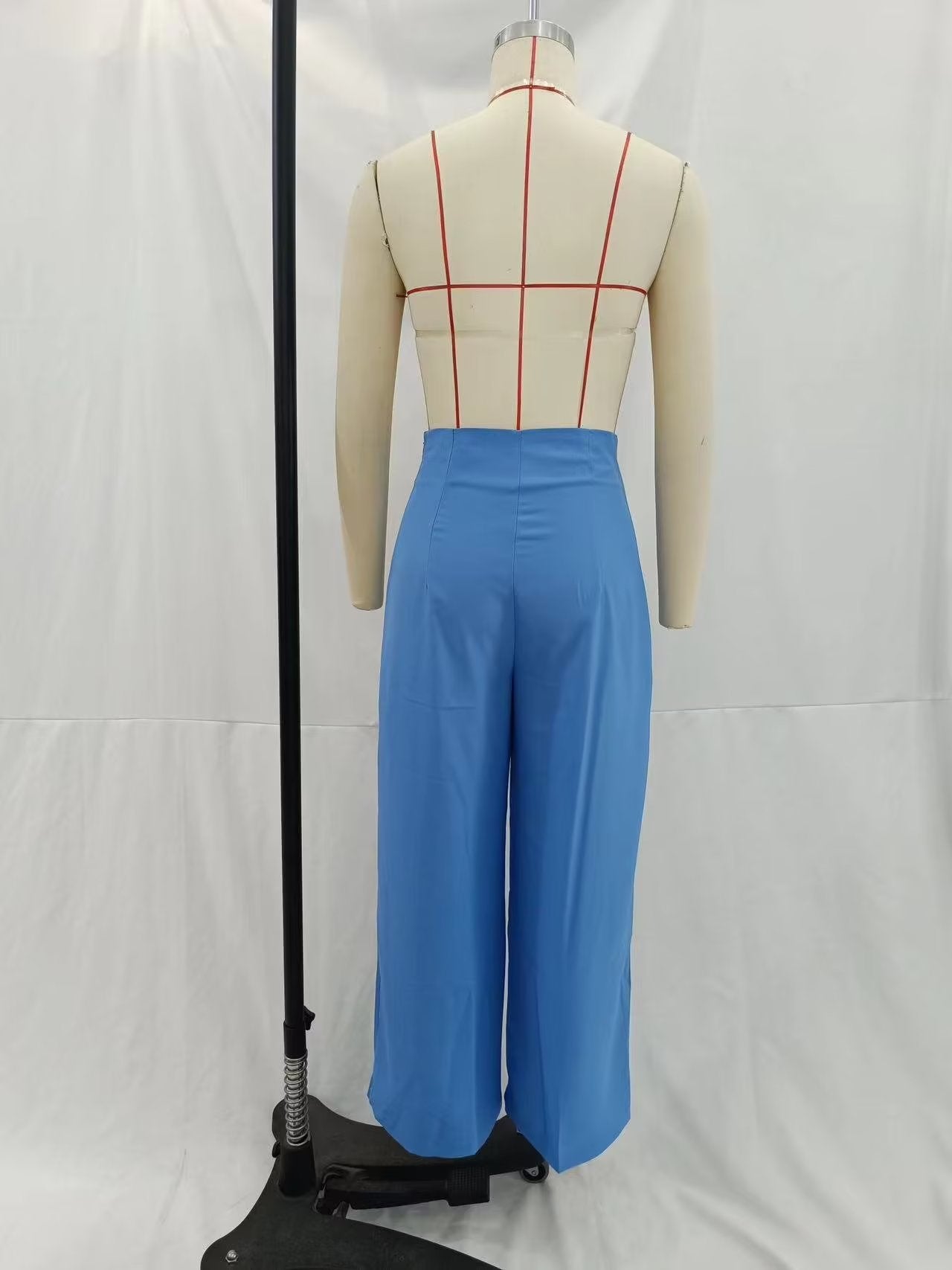 Summer Women Clothing Street Casual High Waist Wide Leg Pants