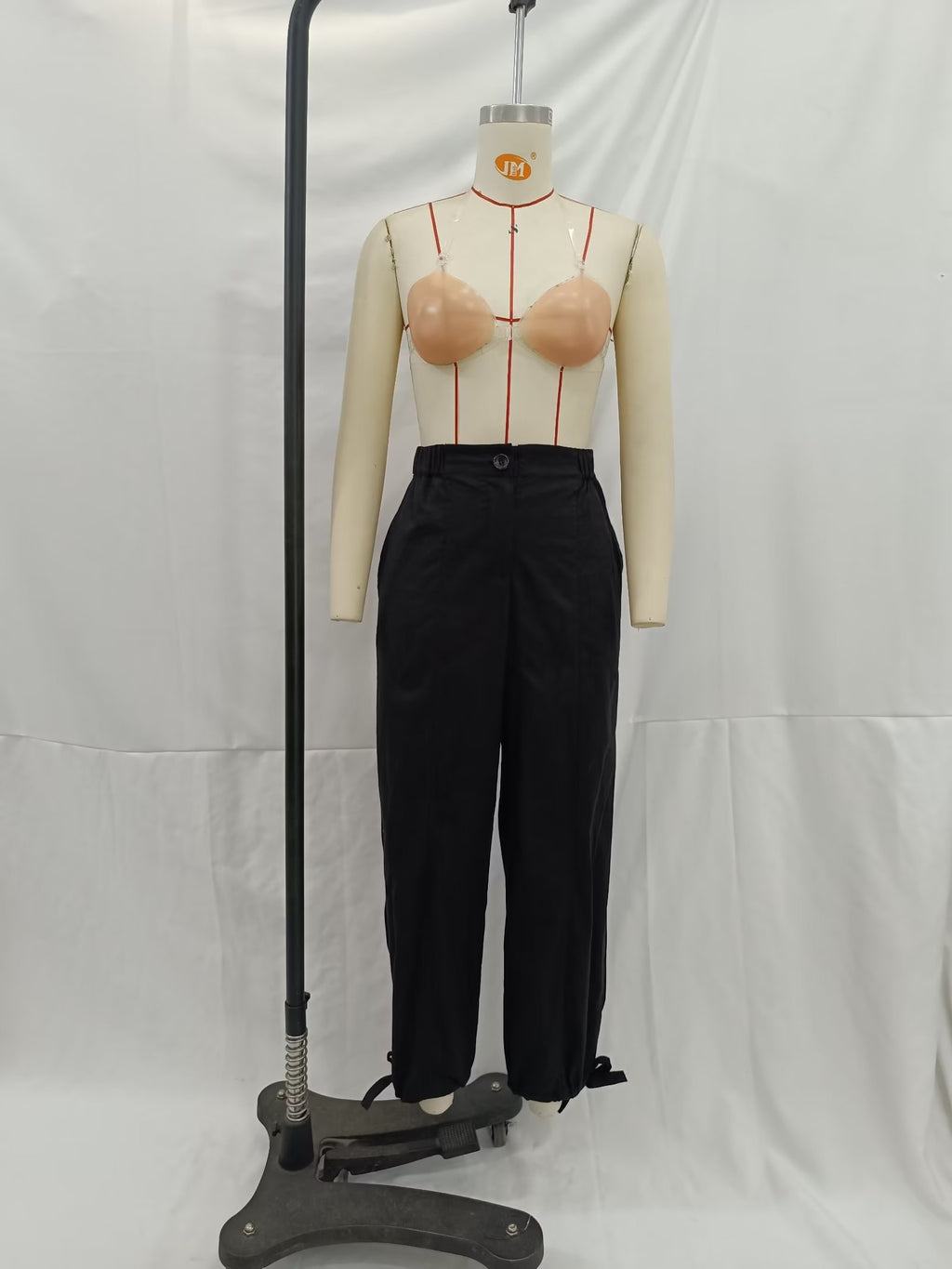 Summer Women Clothing Elastic Waist Bowknot Decoration Linen Pants