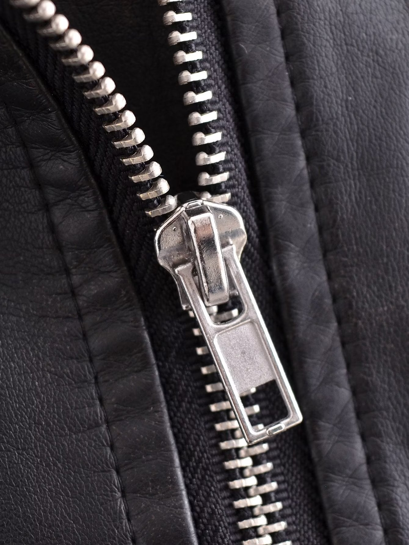 Spring Women Clothing Zipper Ornament Motorcycle Leather Coat Black Leather Jacket Coat