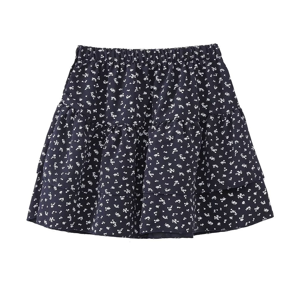 Autumn Winter Women Clothing Floral Floral Skirt Skirt