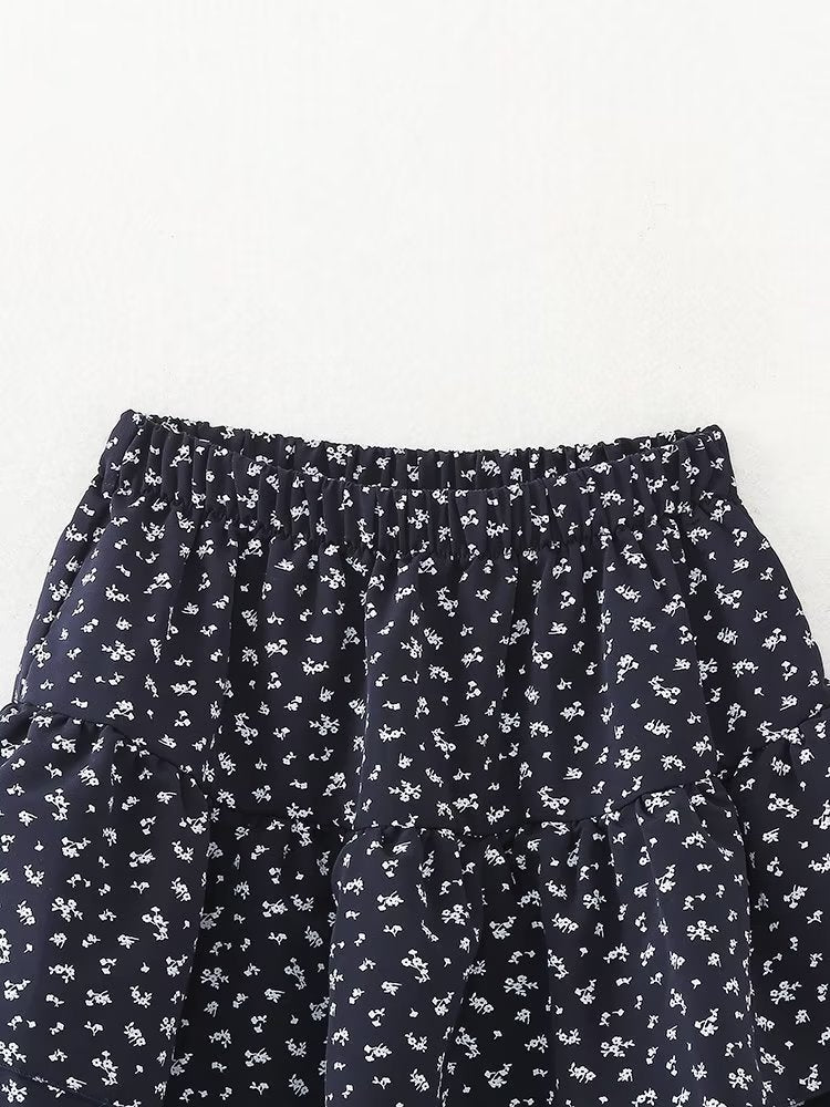 Autumn Winter Women Clothing Floral Floral Skirt Skirt