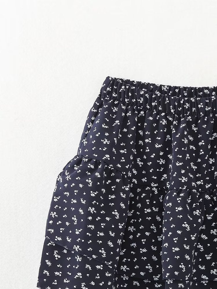 Autumn Winter Women Clothing Floral Floral Skirt Skirt