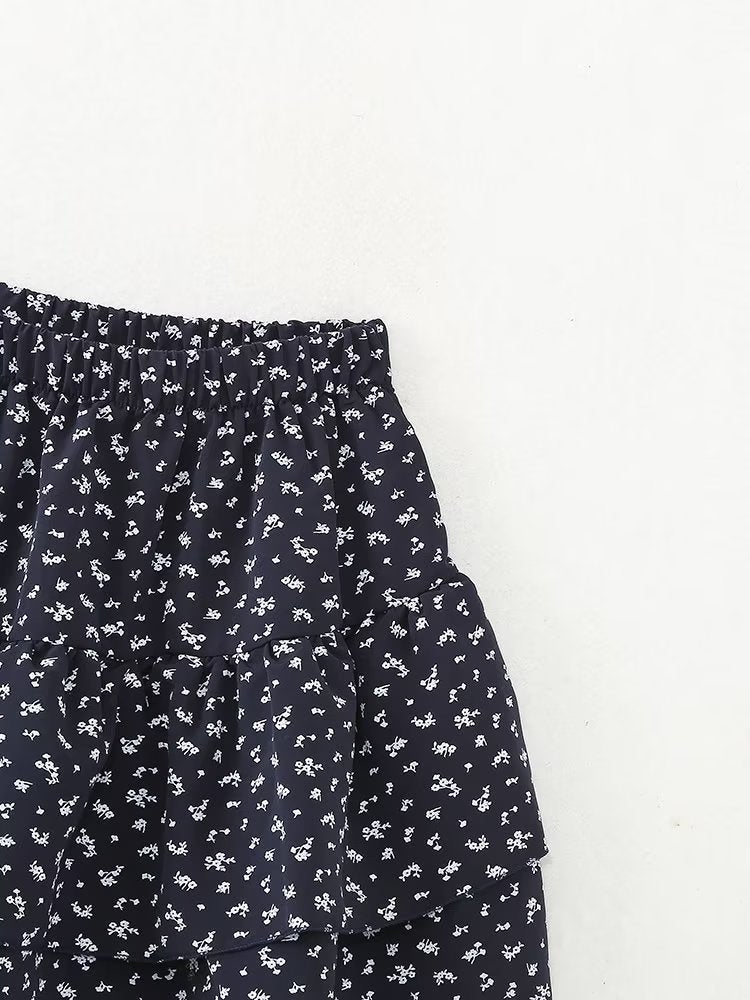 Autumn Winter Women Clothing Floral Floral Skirt Skirt