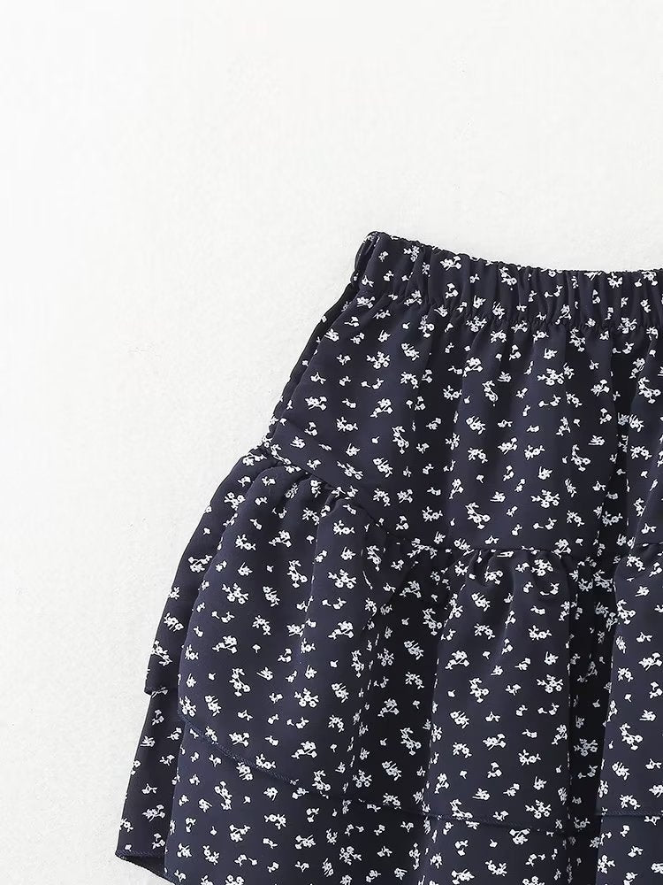Autumn Winter Women Clothing Floral Floral Skirt Skirt