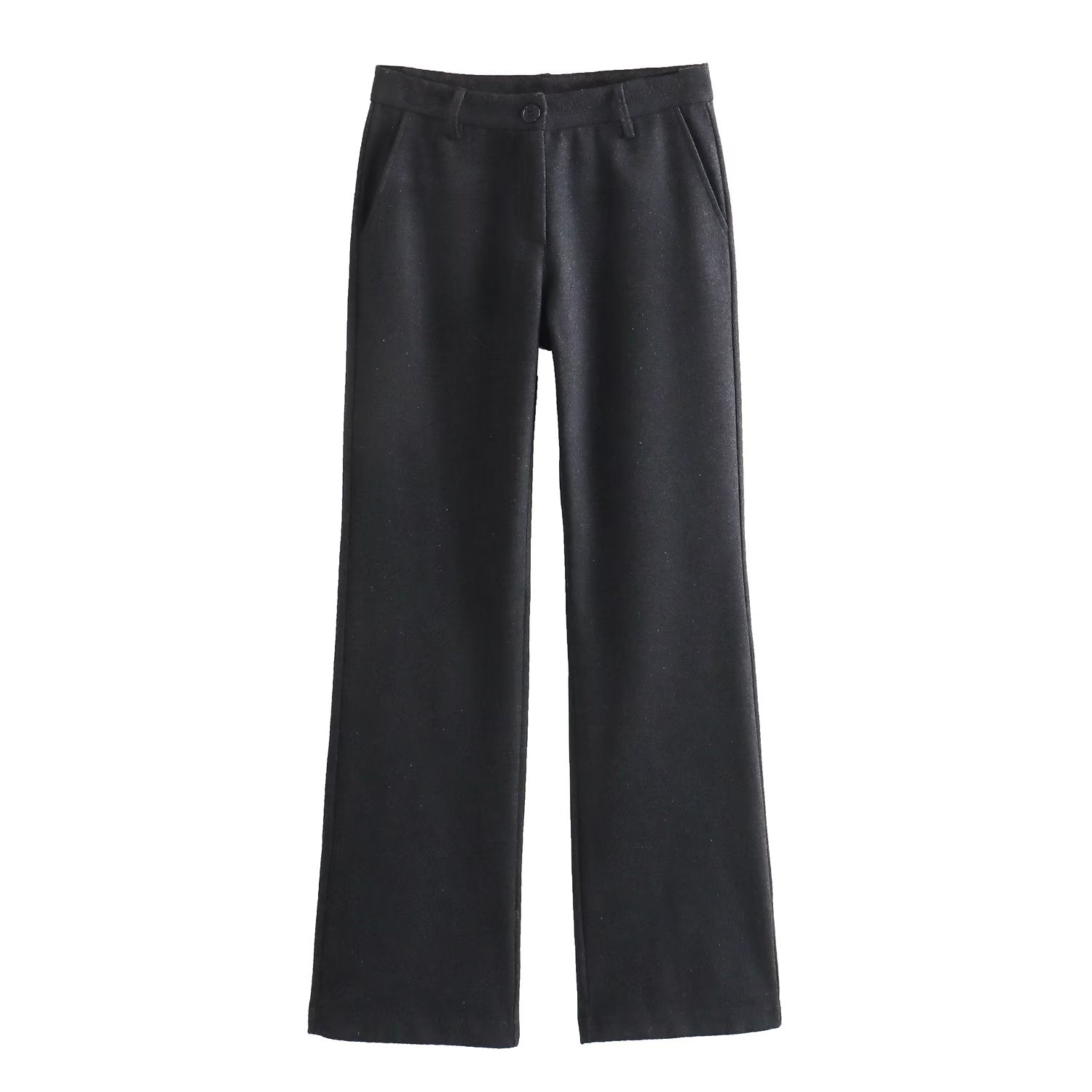 Fall Women Clothing Blended Blazer Straight Leg Pants