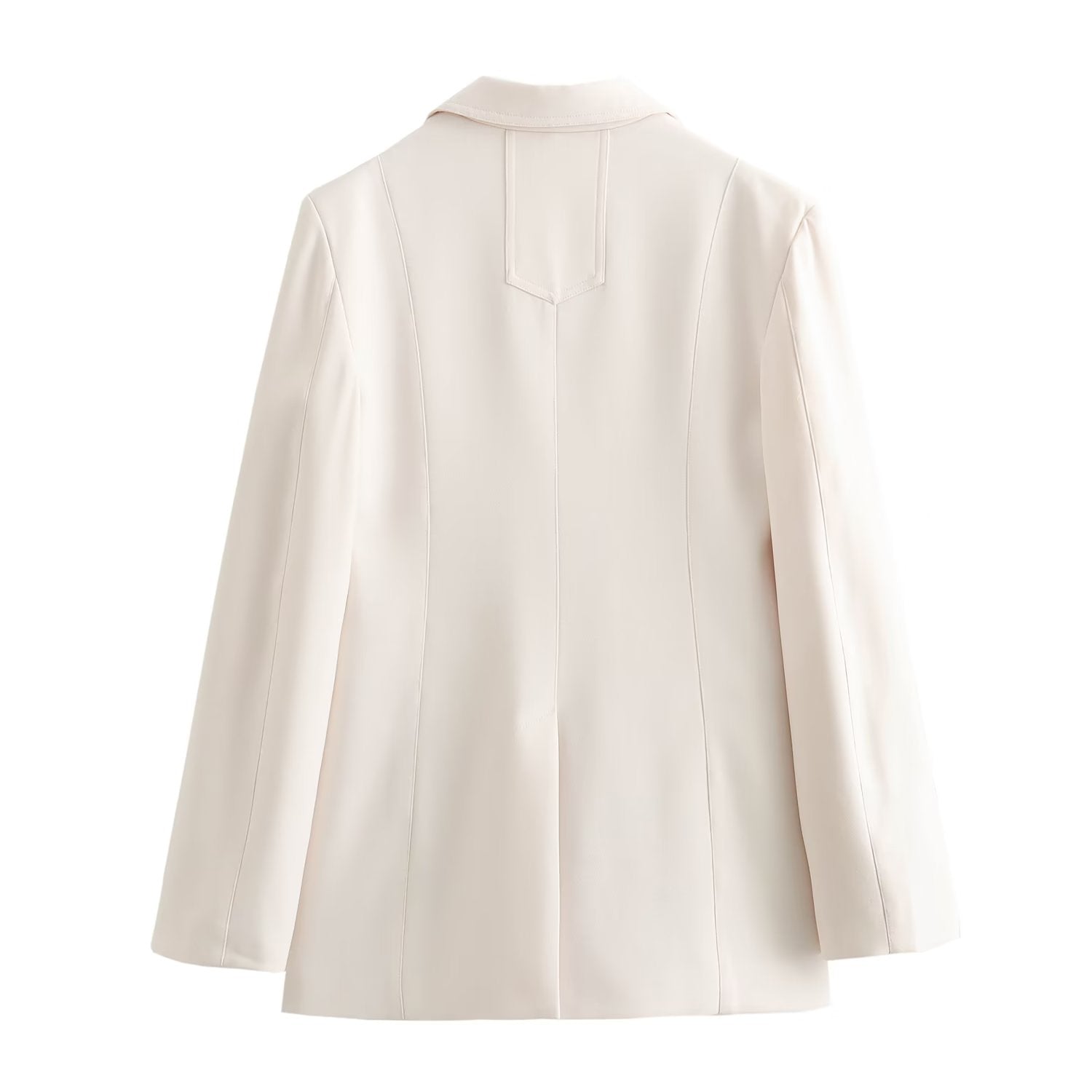 Women Clothing French With Multi Purpose Belt Straight Cut Blazer