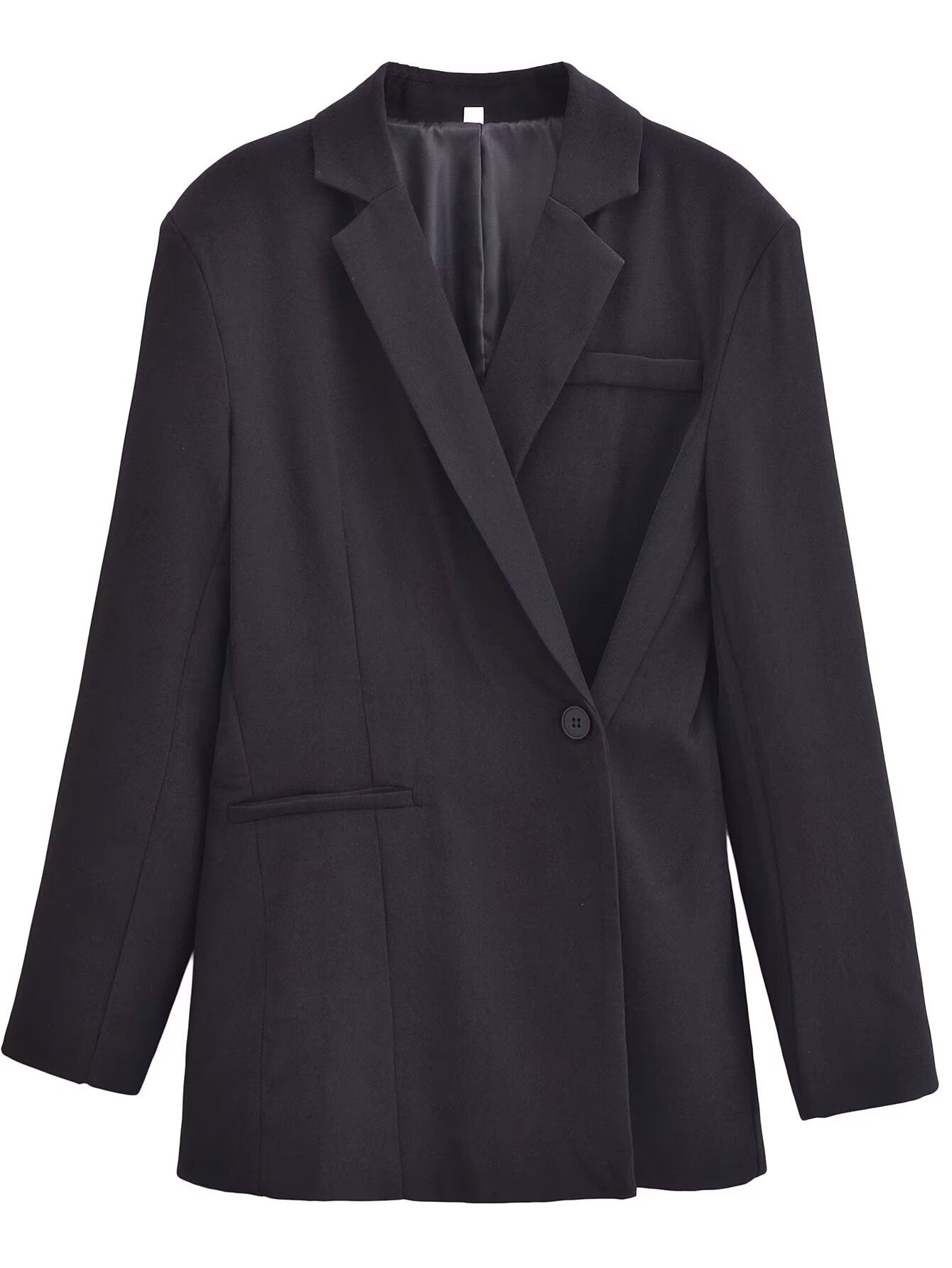 Women Autumn Button Decoration Double Breasted Blazer