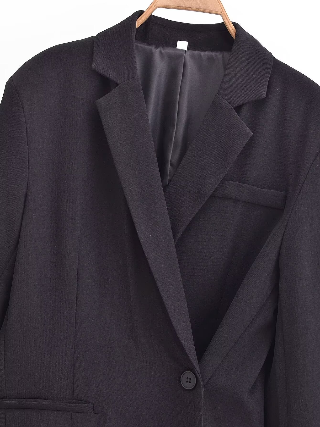 Women Autumn Button Decoration Double Breasted Blazer