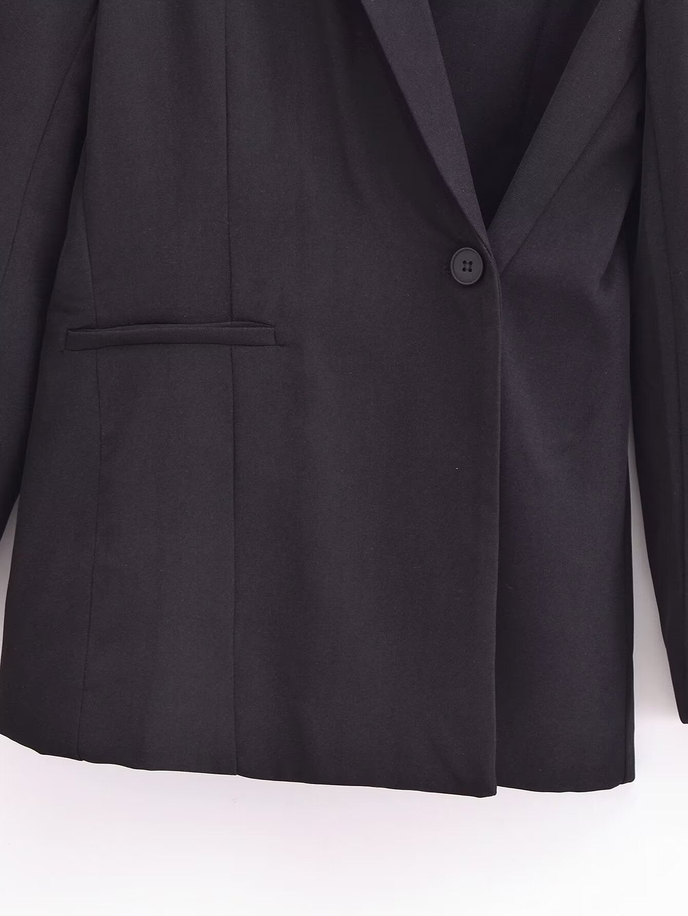 Women Autumn Button Decoration Double Breasted Blazer