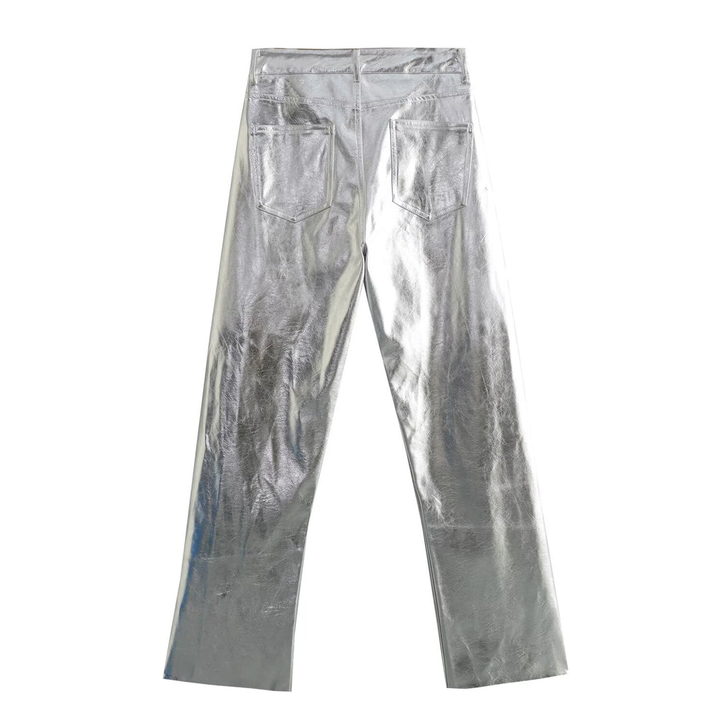 Autumn Clothing Women Rock Metal Series Straight Leg Pants