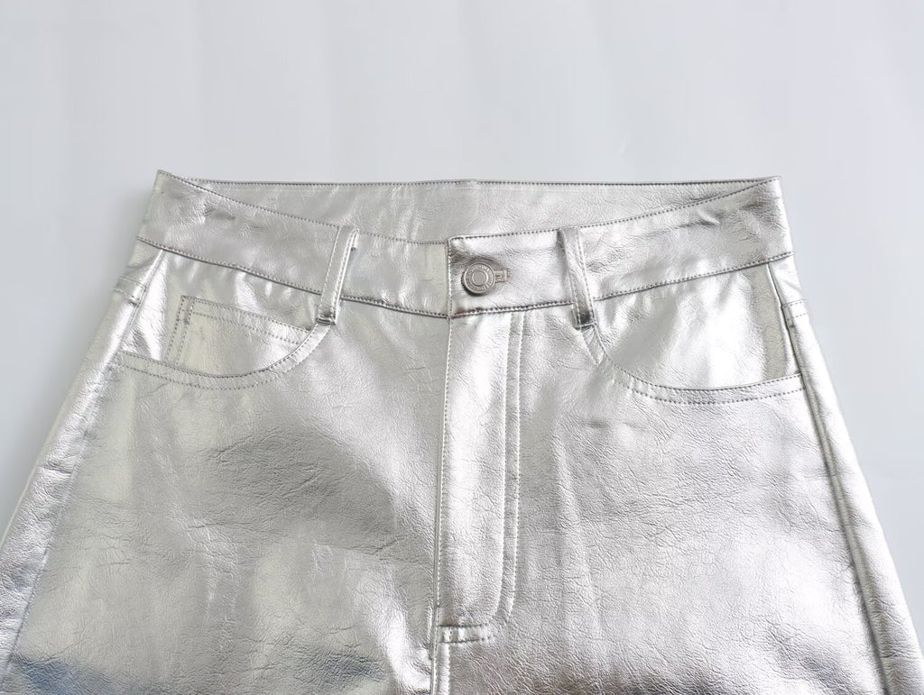 Autumn Clothing Women Rock Metal Series Straight Leg Pants