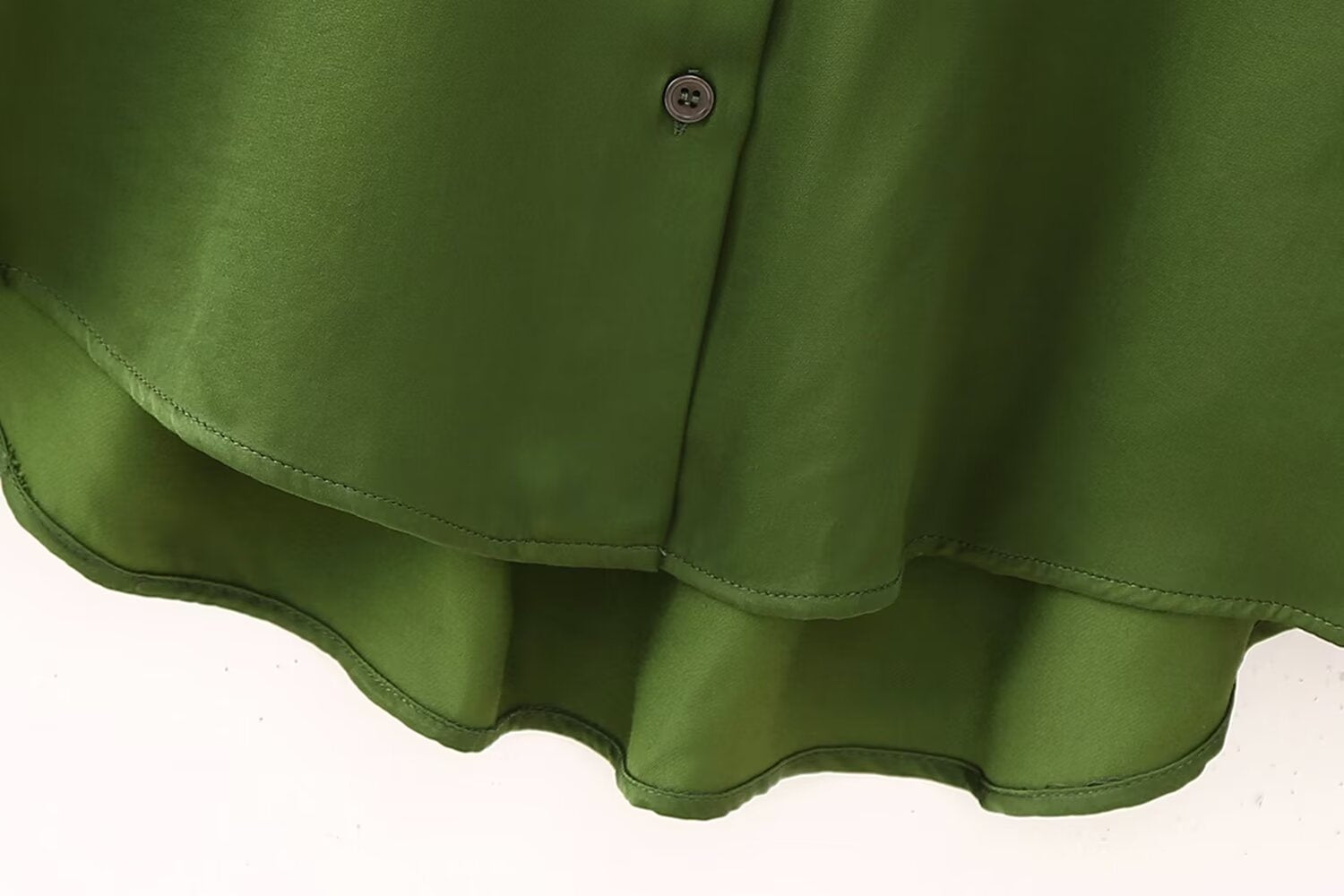 Winter Women Clothing Casual All Match Silk Satin Textured Shirt