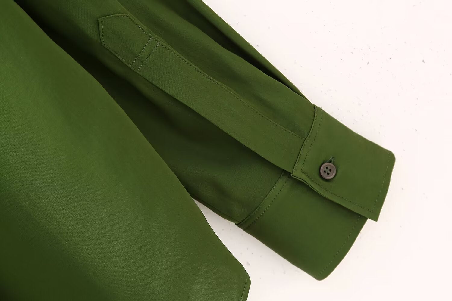 Winter Women Clothing Casual All Match Silk Satin Textured Shirt