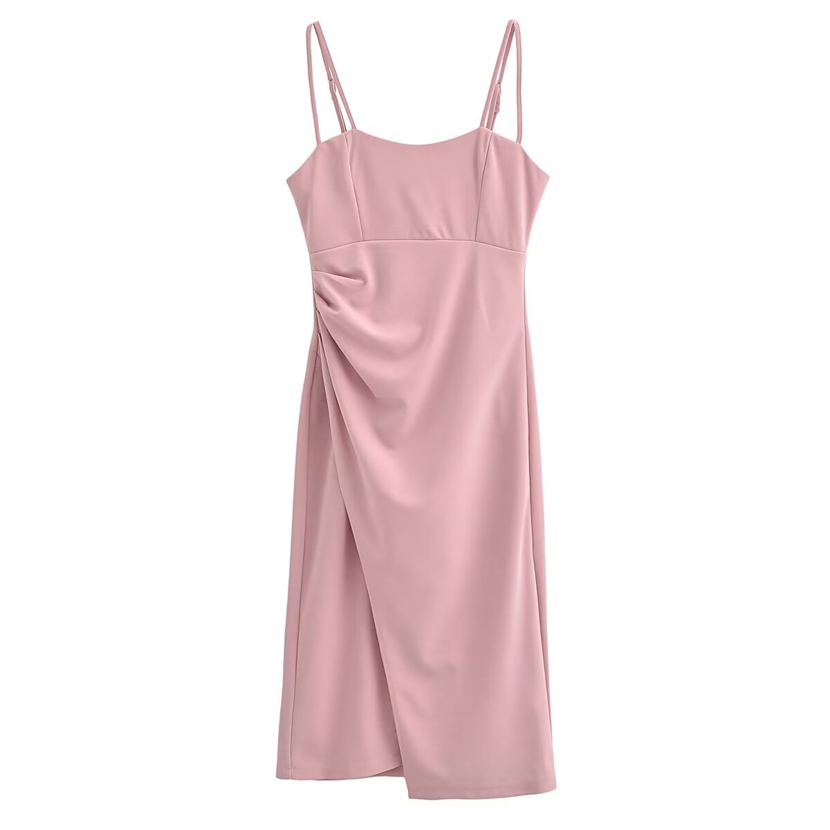 Winter Women Clothing Slim Fit Gentle Pleated Cami Dress