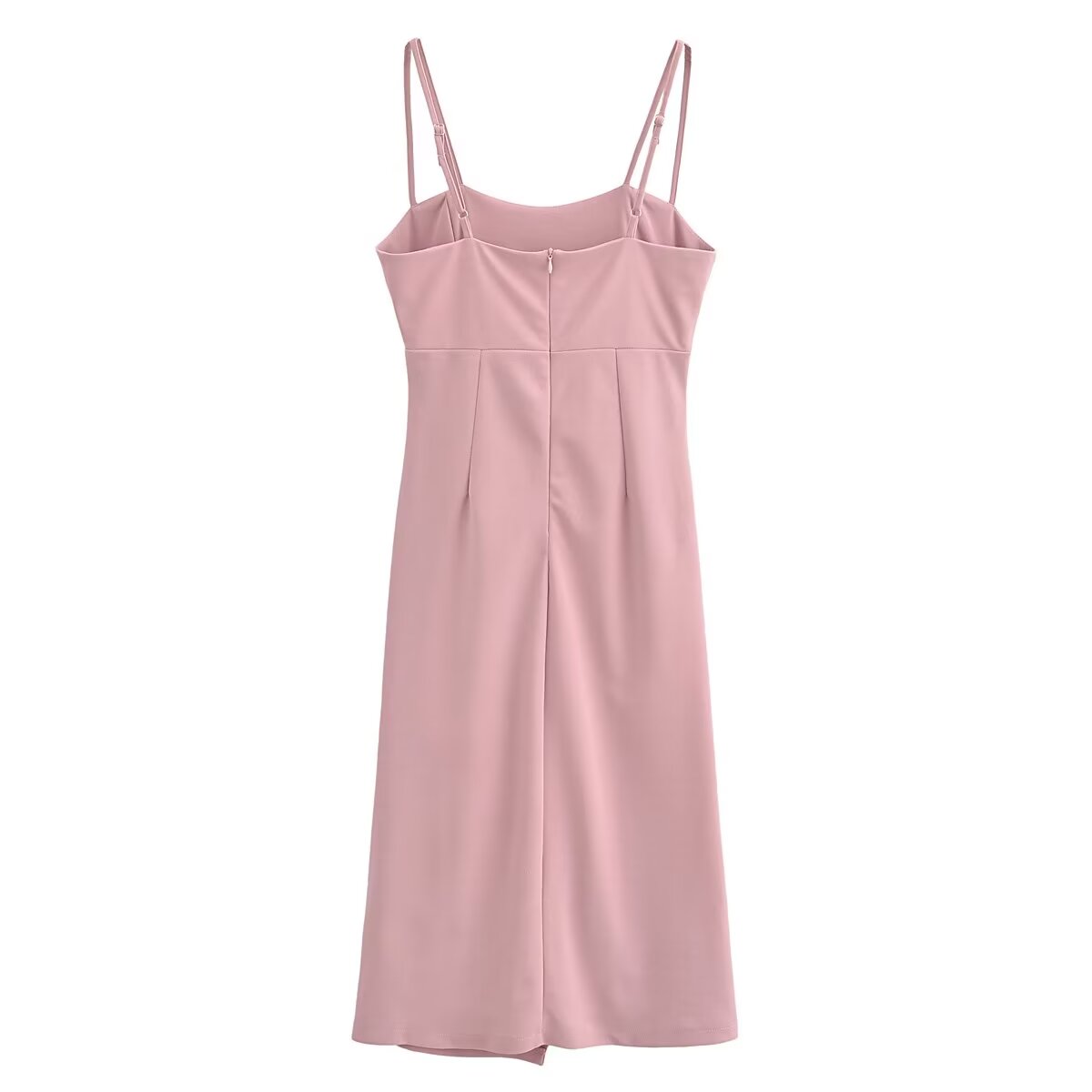 Winter Women Clothing Slim Fit Gentle Pleated Cami Dress