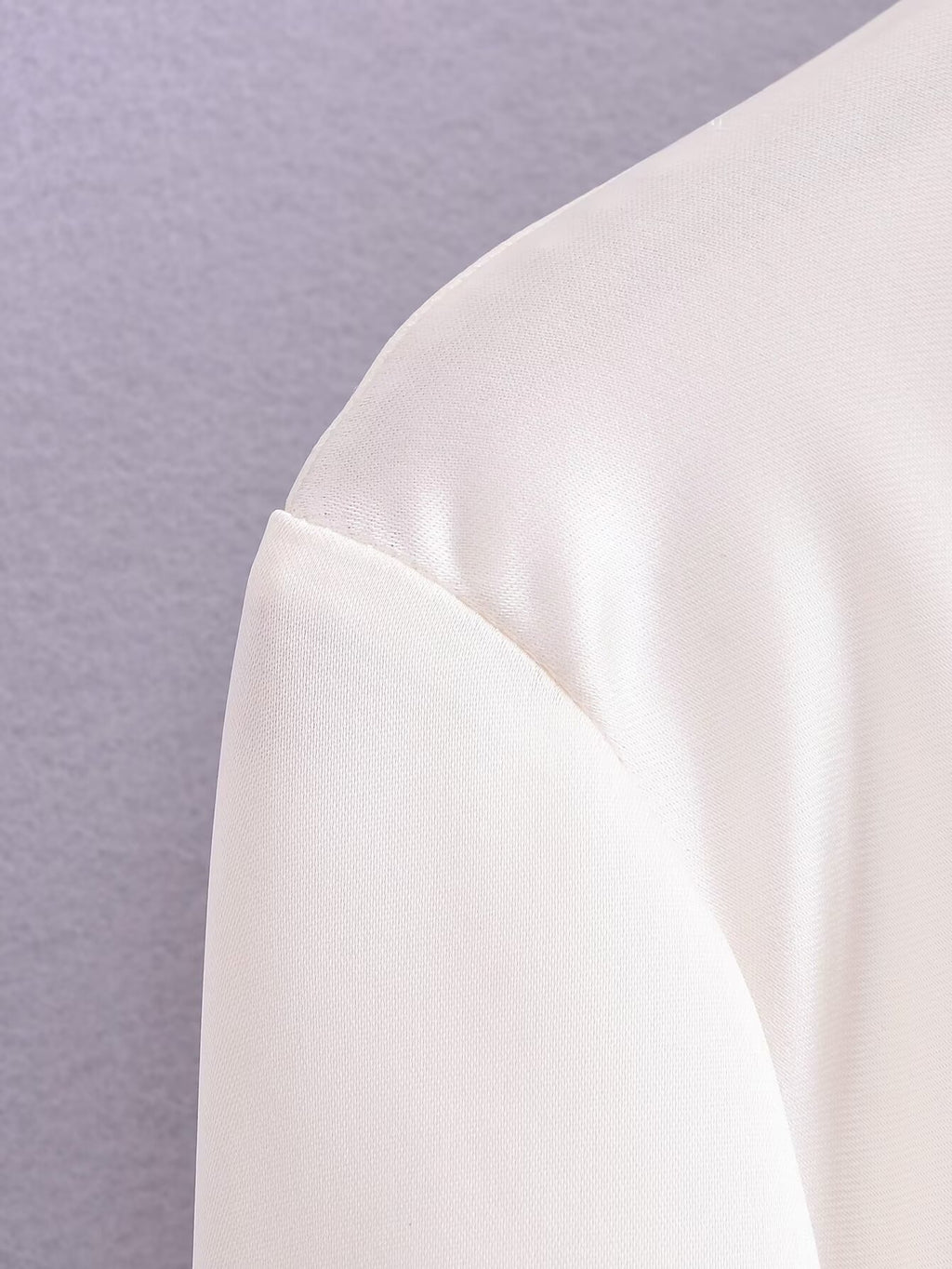Winter Women Clothing Bowknot Silk Satin Textured Shirt
