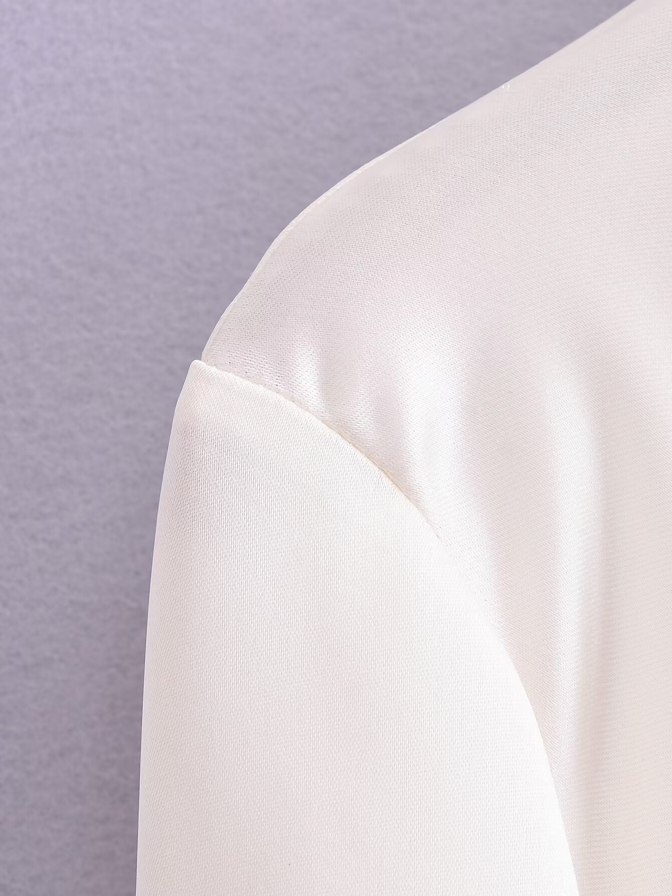 Winter Women Clothing Bowknot Silk Satin Textured Shirt