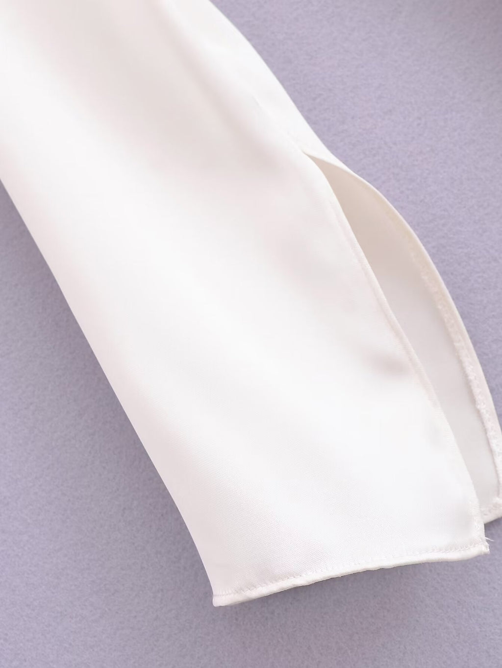 Winter Women Clothing Bowknot Silk Satin Textured Shirt