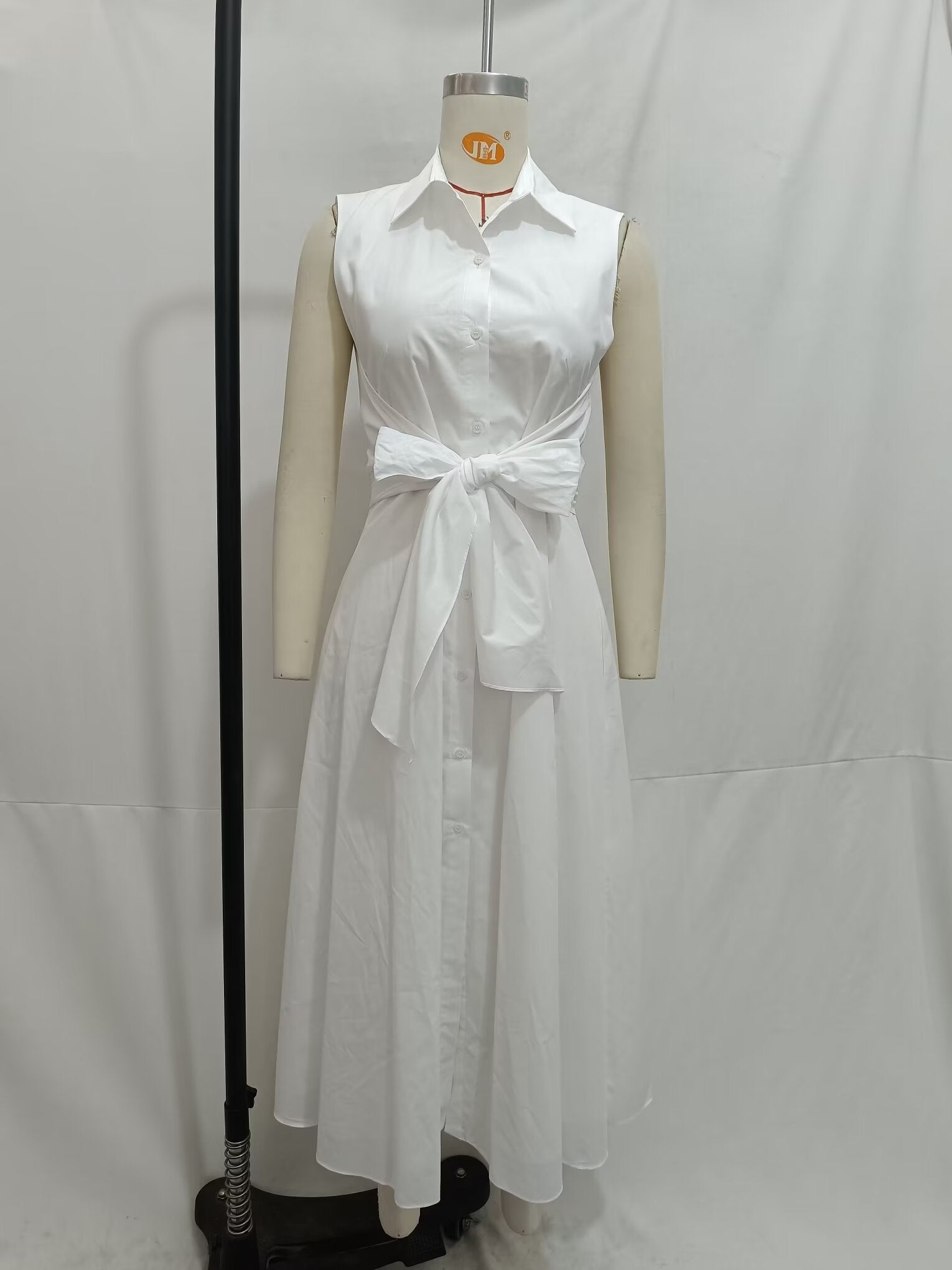 Spring Women Clothing Fashionable Casual Simple Poplin Shirt Dress