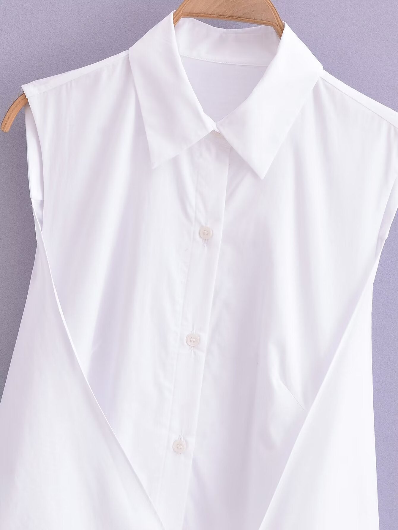 Spring Women Clothing Fashionable Casual Simple Poplin Shirt Dress