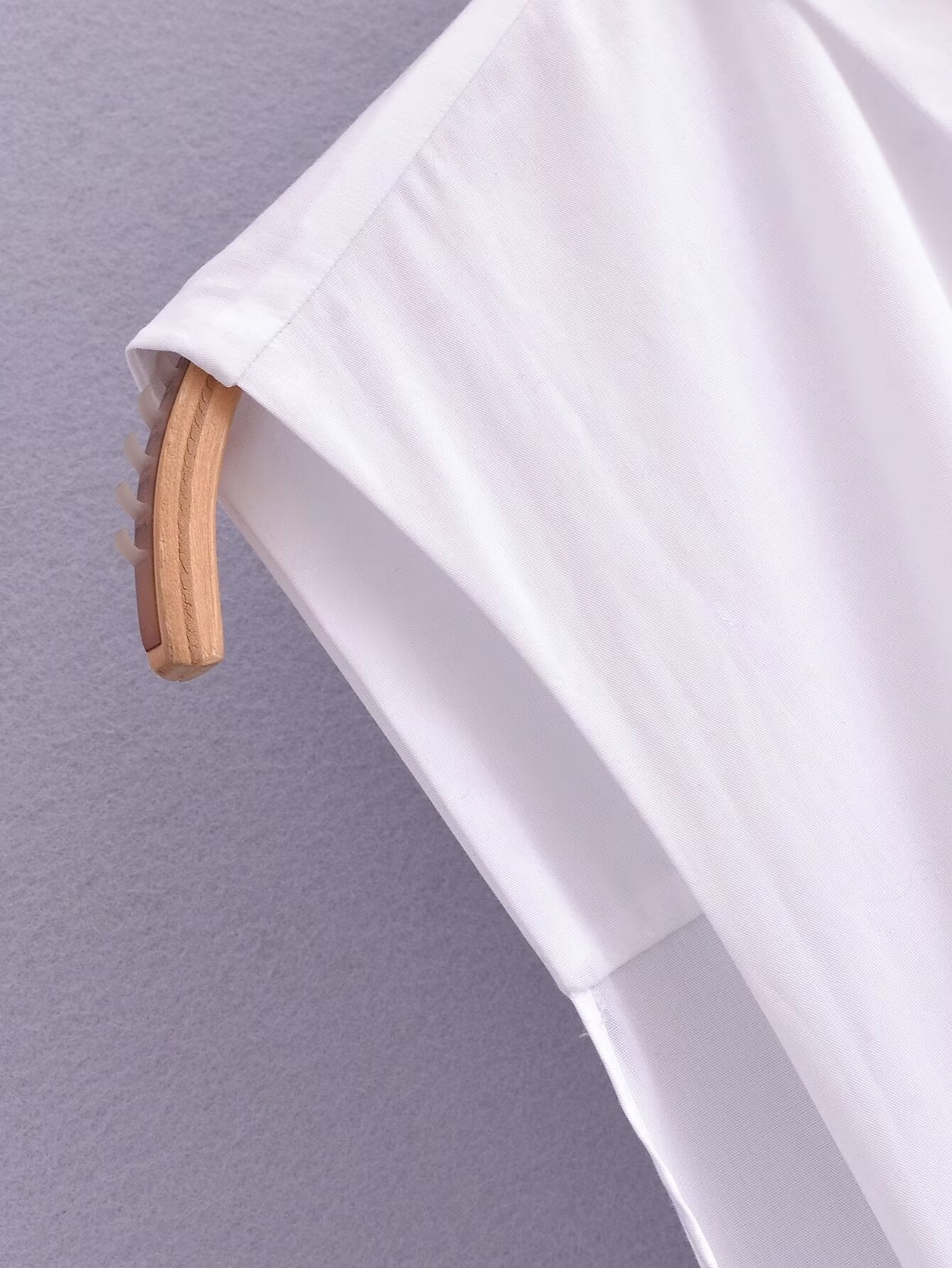 Spring Women Clothing Fashionable Casual Simple Poplin Shirt Dress