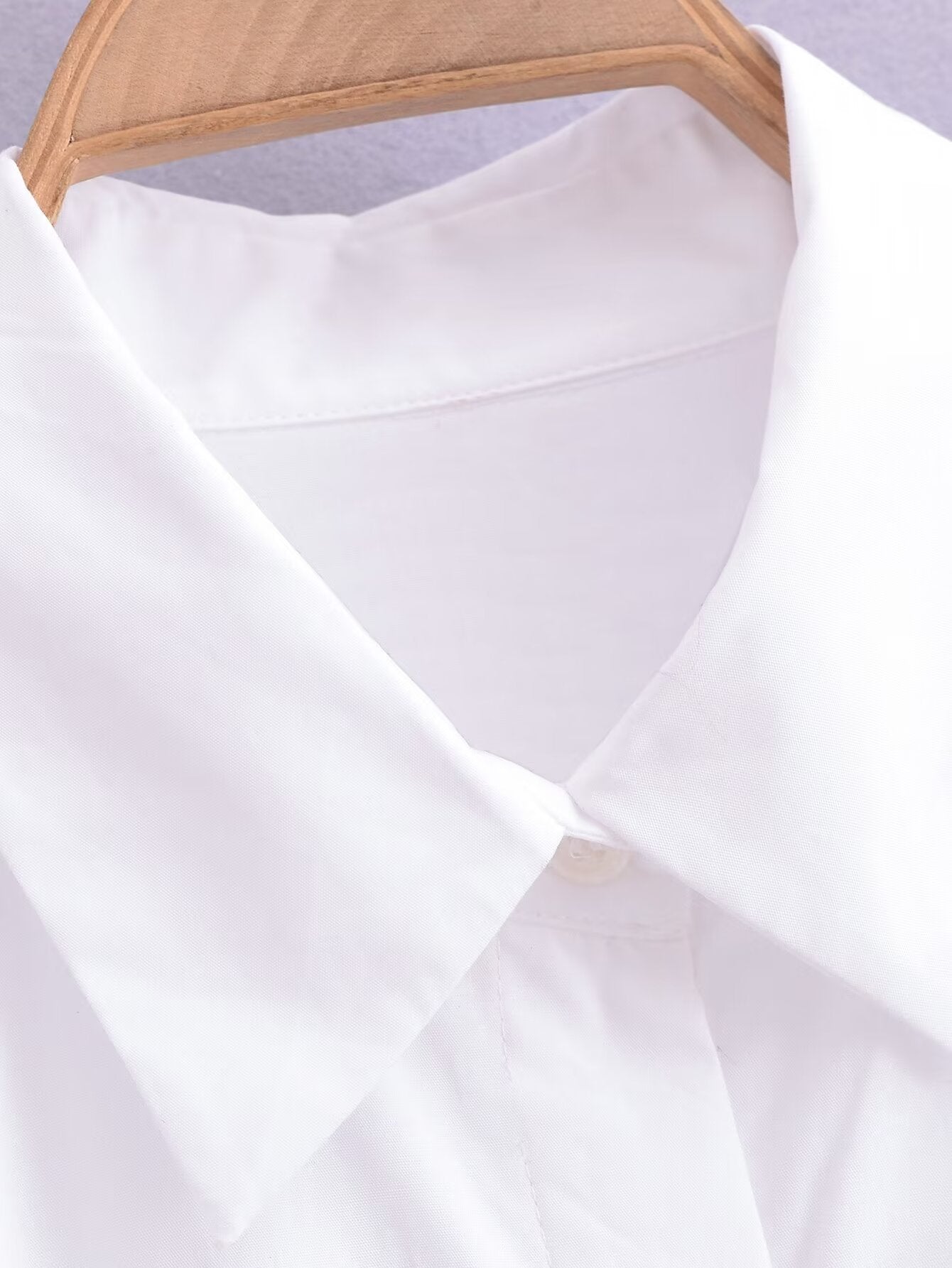 Spring Women Clothing Fashionable Casual Simple Poplin Shirt Dress