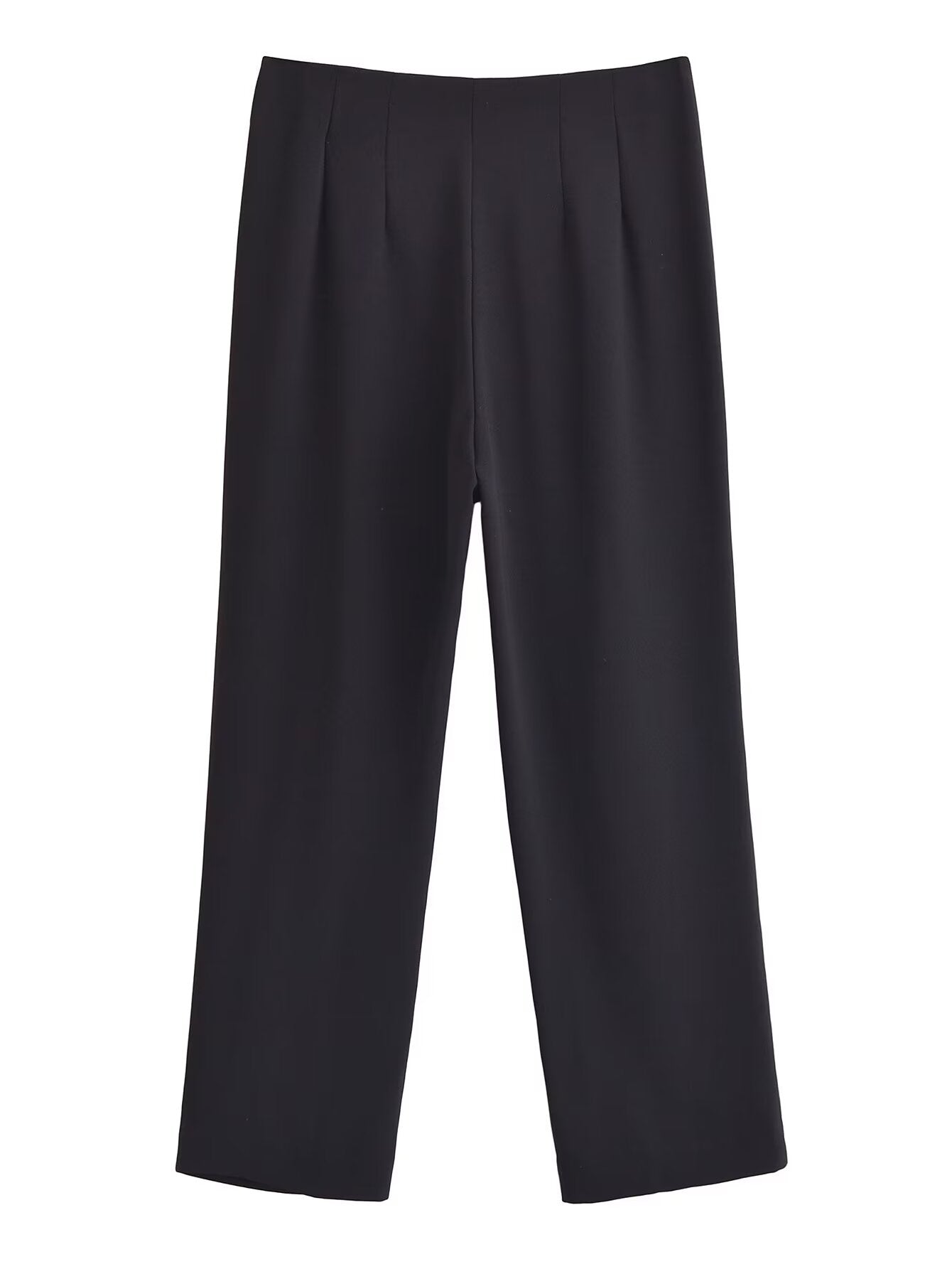 Women Clothing French Double Breasted Design Waist of Trousers Skinny Pant