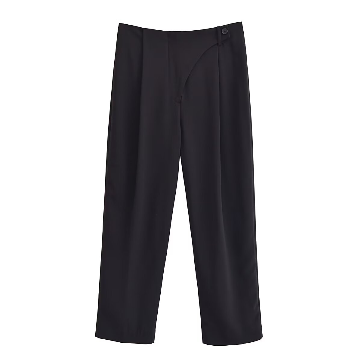 Women Clothing French Double Breasted Design Waist of Trousers Skinny Pant