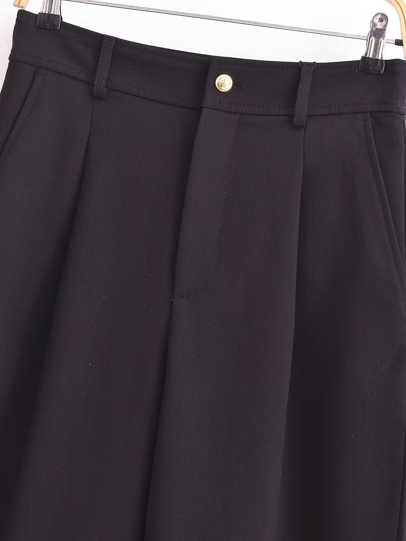 Spring Women Clothing All Match Simple Casual Wrinkle Skinny Pant