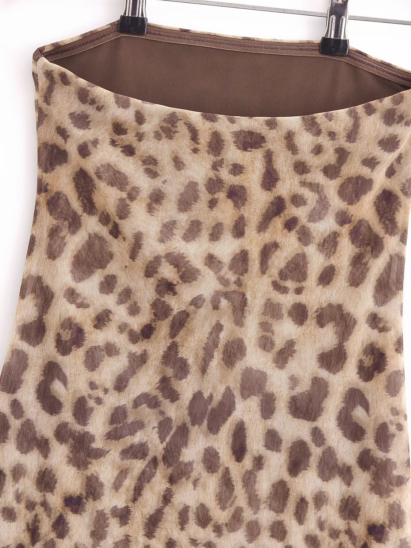 Women Elegant Leopard Print Tube Top Dress