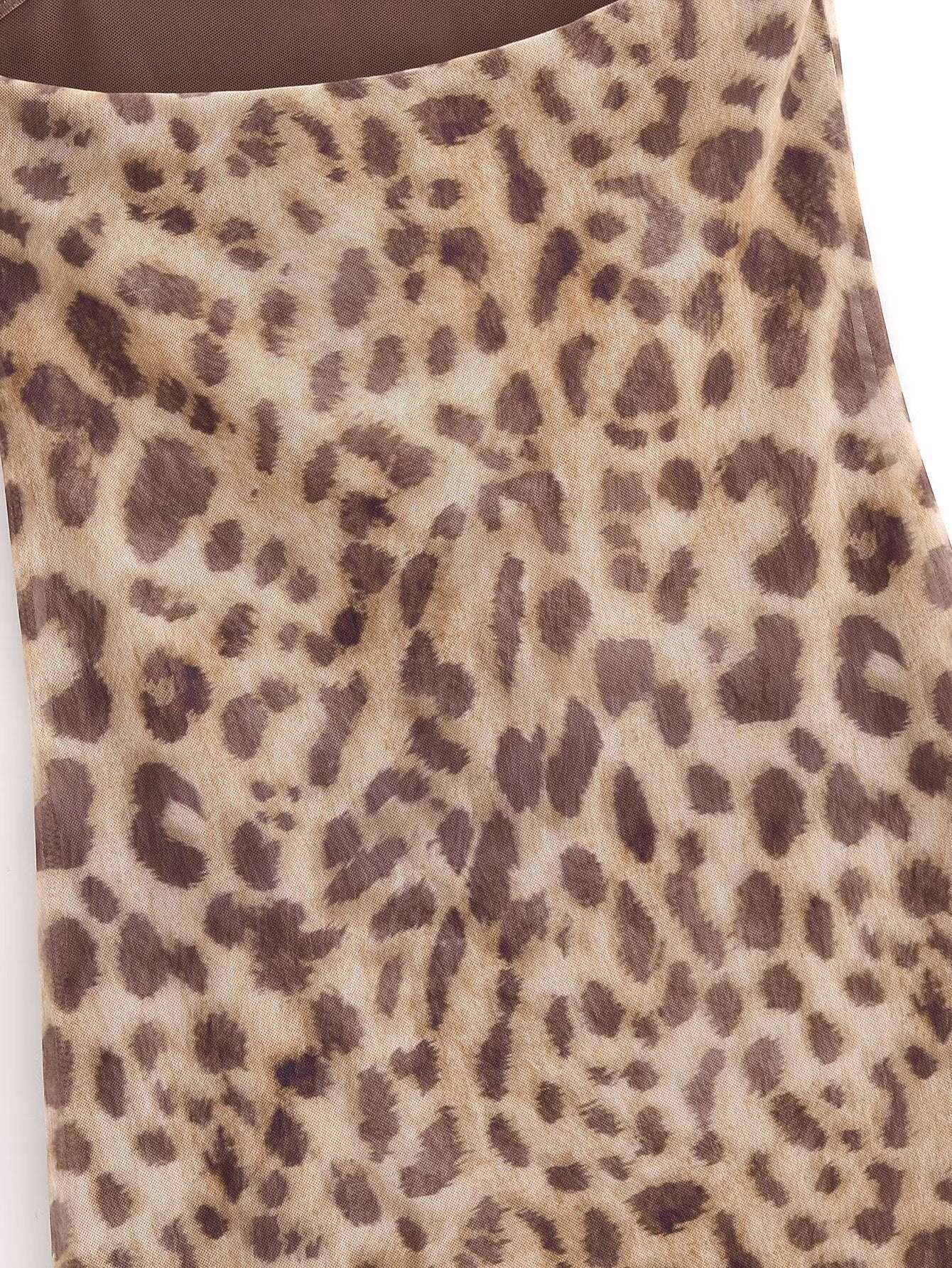 Women Elegant Leopard Print Tube Top Dress