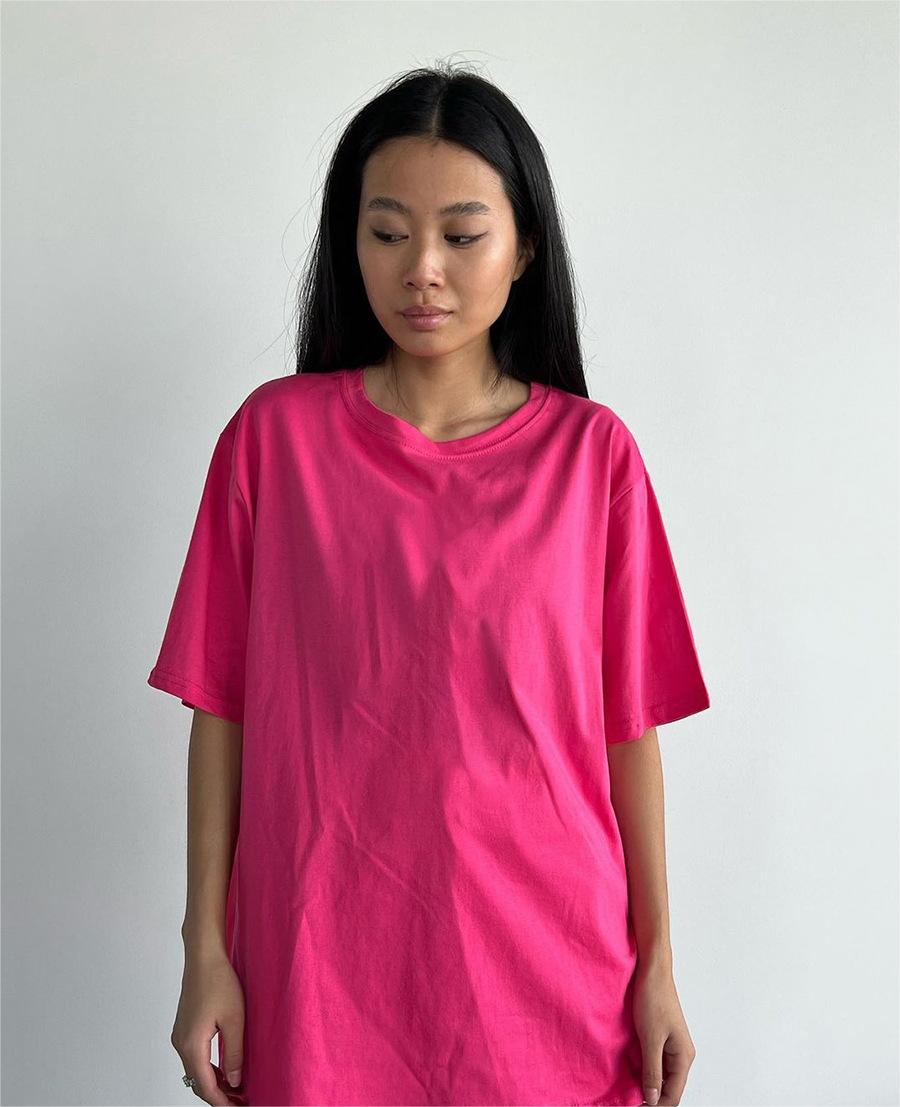 Spring Summer Solid Color Short Sleeved Women Loose Large Cotton T Shirt Simple Top