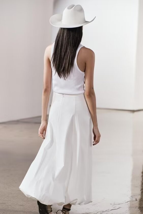 Spring Women Clothing Casual Wide Swing Midi Dress