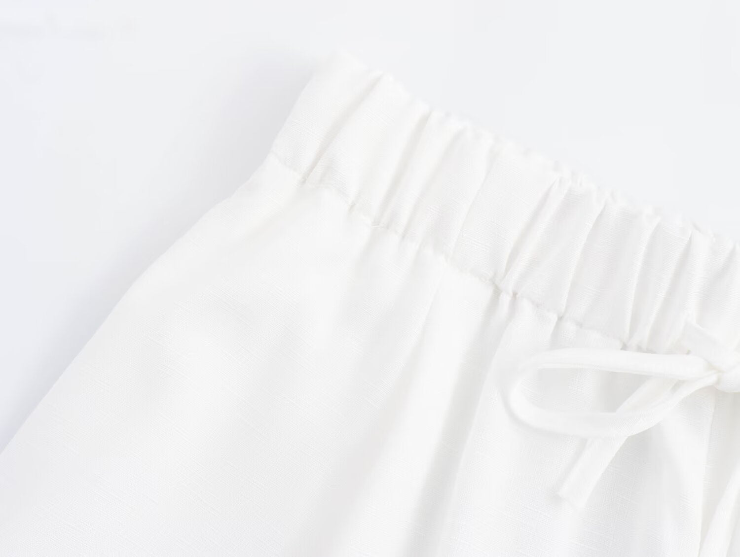 Summer Women Clothing Street Casual Linen Wide- Leg Pants