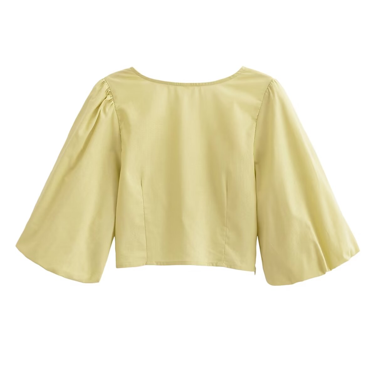 Spring Summer Women Clothing Sexy Top V neck Long Sleeve All Matching Short Women Shirt
