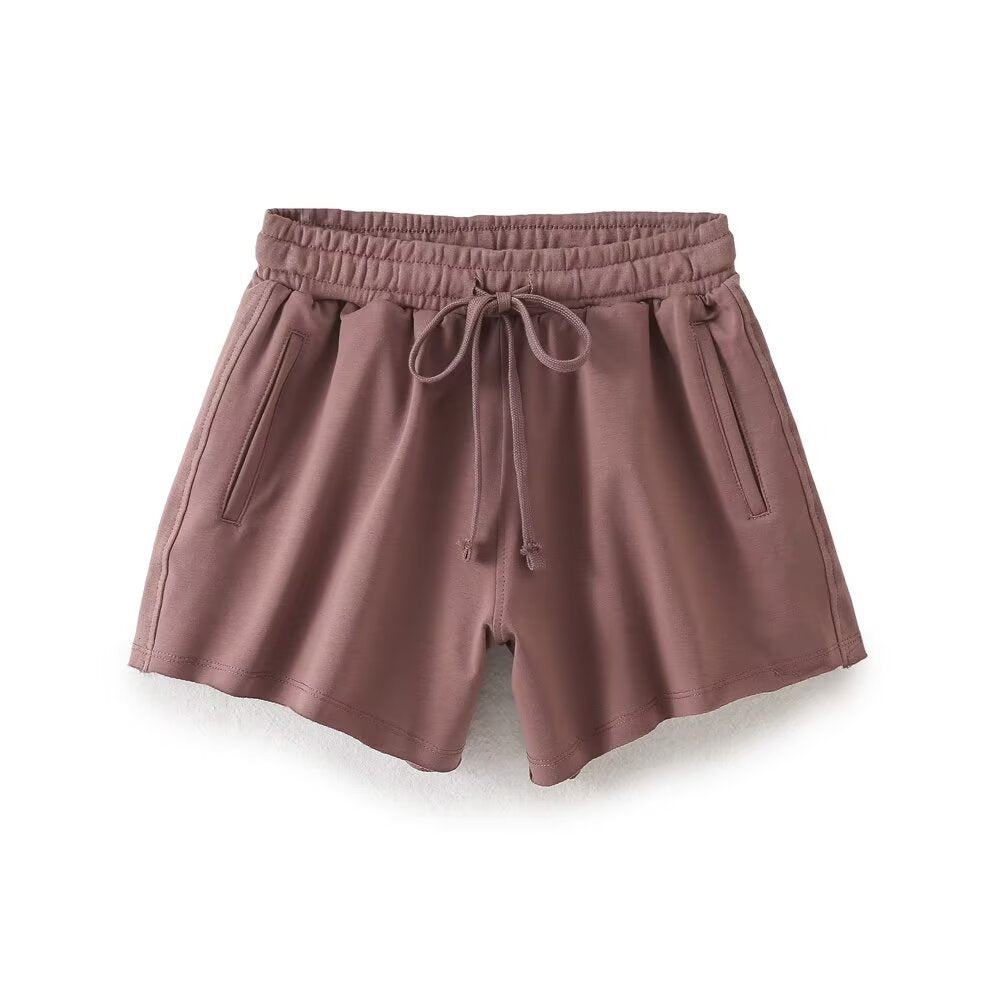 Brown Red Shorts