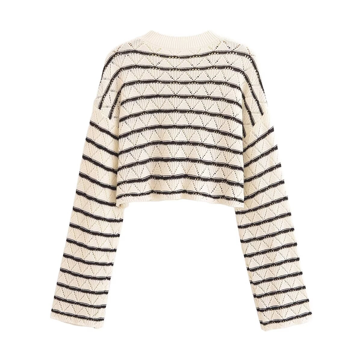 Fall Women Clothing Hollowed out Sweater Top Pant Sets