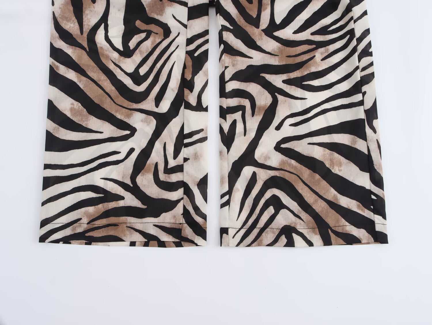 Fall Women Clothing Animal Print Casual Shirt Printed Trousers Set
