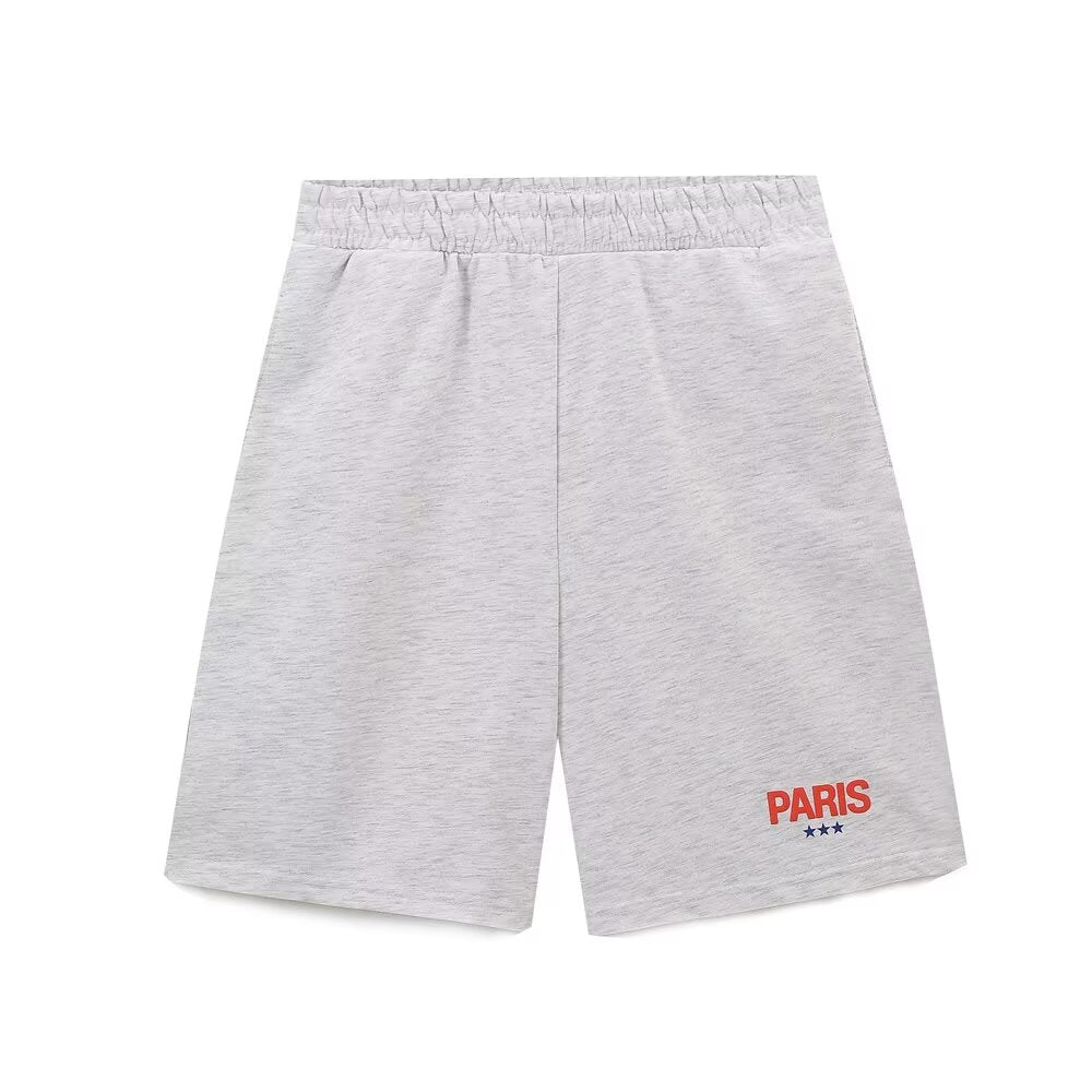 Autumn Sports Convex Printed Sweatshirt Printed Flannel Casual Shorts Sets