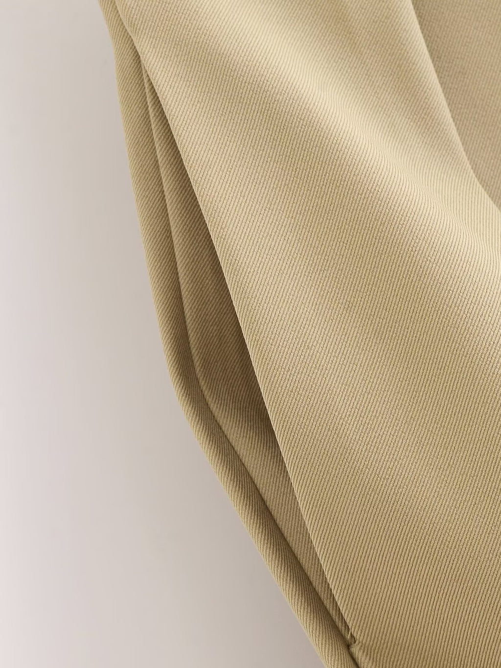 Fall Women Clothing Stylish Simple Casual Buckle Decoration Pleated Pants