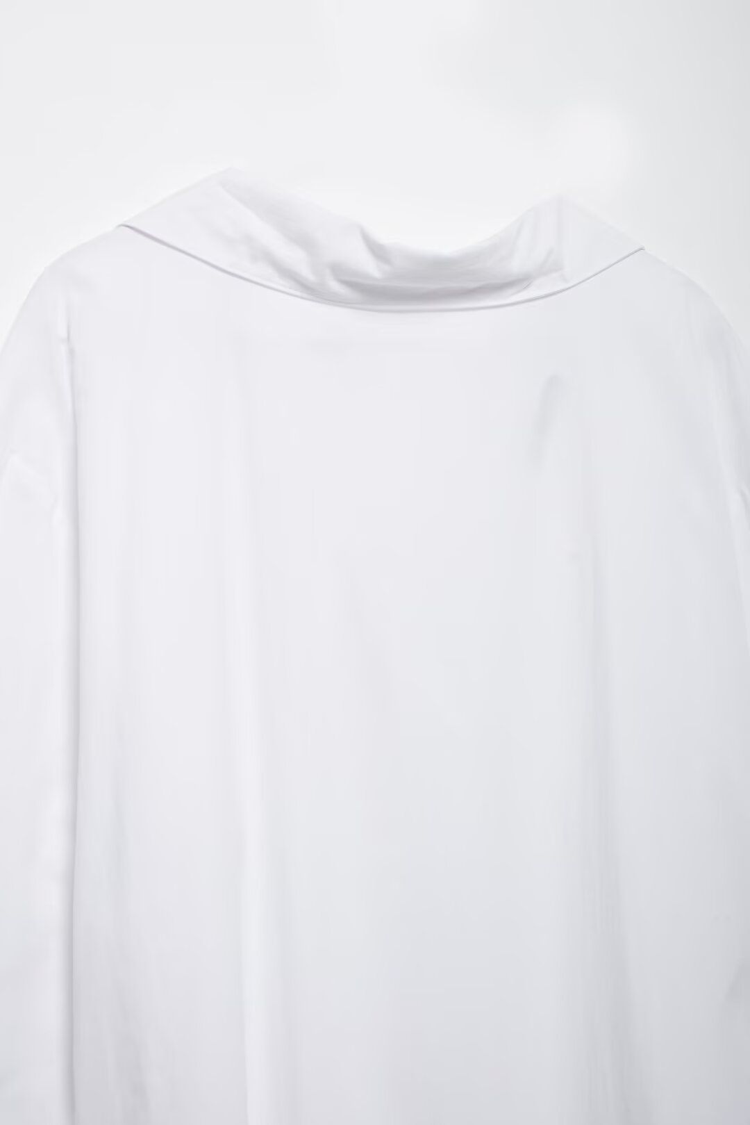 Autumn Women Casual Long Sleeve Single Breasted V Neck Pure White Shirt